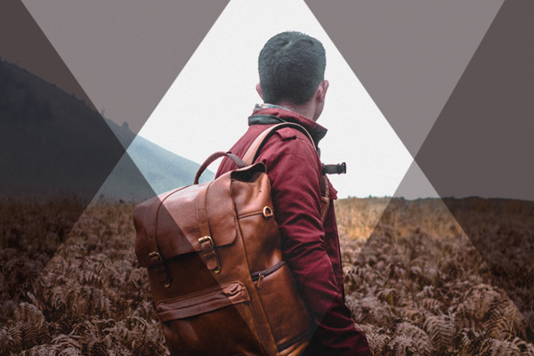 A person going on a journey into the wilderness