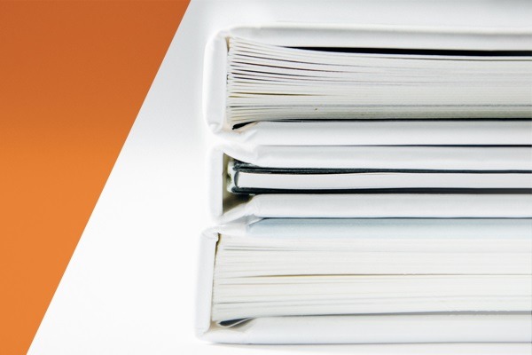 A stack of three books