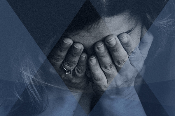Woman deep in prayer
